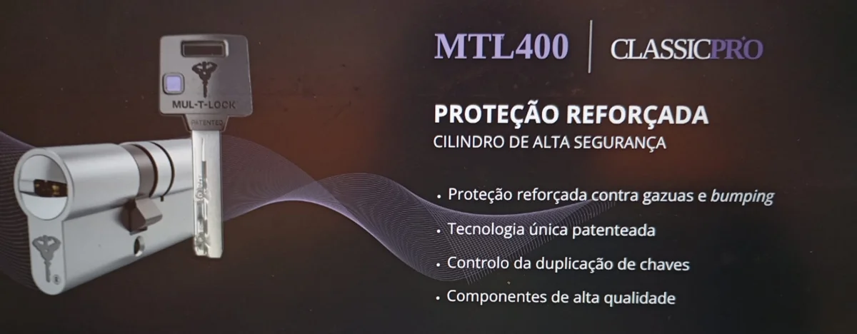 Cilindro e chave Mul-T-Lock MTL400 ClassicPro